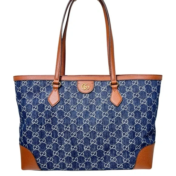 🪩🌸GIVEAWAY🌸🪩 ‼️READ ENTIRE LISTING‼️NWT Gucci Ophidia GG Denim Tote W/$2,250 - Picture 6 of 16